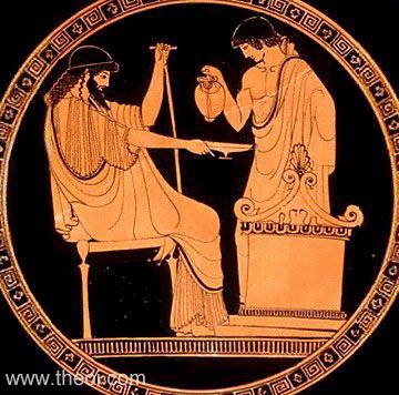 Zeus & Ganymedes | Attic red figure vase painting