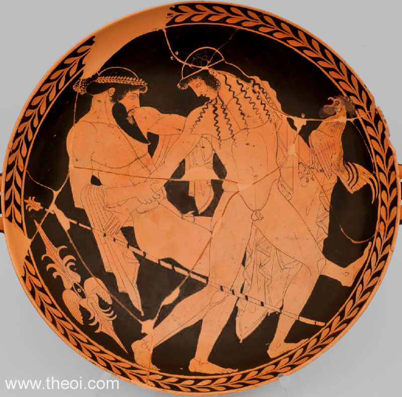 Zeus & Ganymedes | Attic red figure vase painting