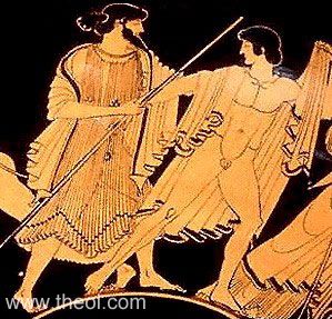 Zeus & Ganymedes | Attic red figure vase painting