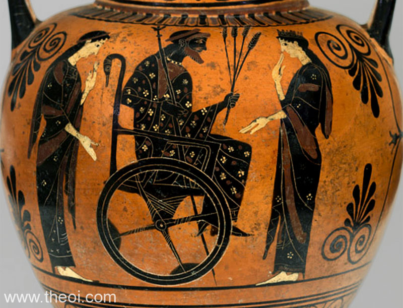 Departure of Triptolemus | Attic black figure vase painting