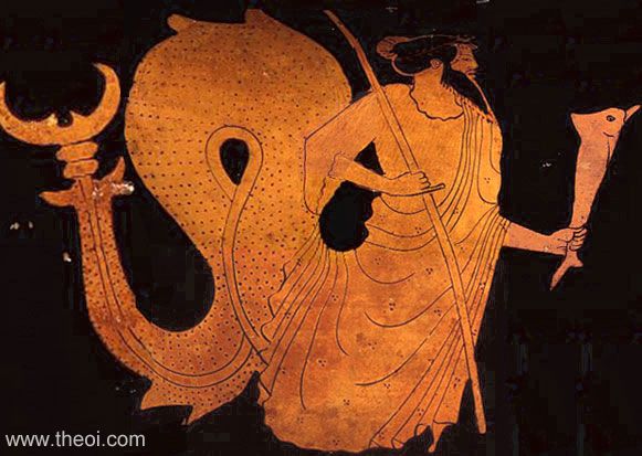 Nereus the Old Man of the Sea | Athenian red-figure amphora C5th B.C. | Harvard Art Museums, Cambridge