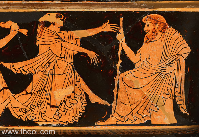 Nereus & Nereid Nymph | Attic red figure vase painting