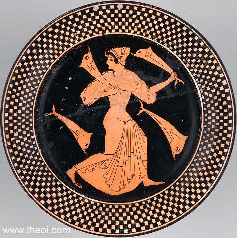 Nereid Thetis | Attic red figure vase painting