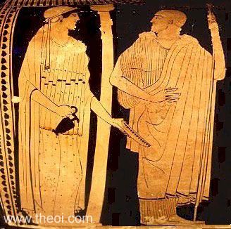 Doris and Nereus, Athenian red-figure kylix C5th B.C., Harvard Art Museums, Cambridge