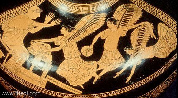 Phineus and the Harpies | Athenian red figure hydria C5th B.C. | The J. Paul Getty Museum, Malibu