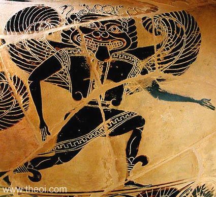 Gorgon | Attic black figure vase painting