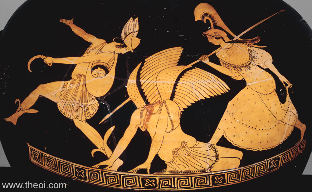 Perseus & Medusa | Attic red figure vase painting