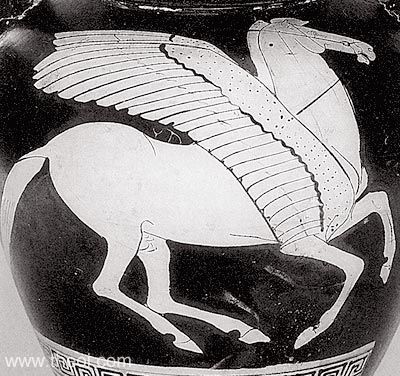 Pegasus | Attic red figure vase painting