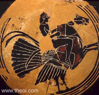 Hippalectryon | Attic black figure vase painting