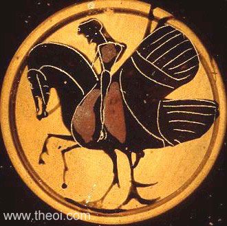 Hippalectryon | Athenian black-figure siana cup C6th B.C. | Harvard Art Museums, Cambridge