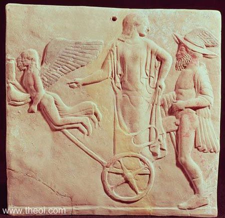 Aphrodite, Hermes & Erotes | Greek bas-relief