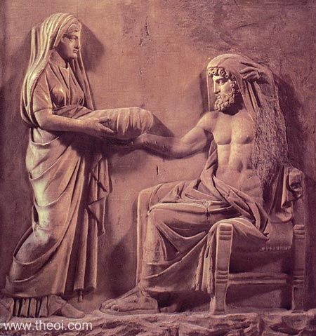 Cronus & Rhea | Greco-Roman bas-relief