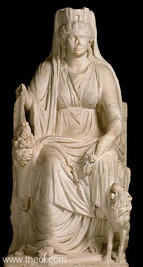 Rhea-Cybele | Greco-Roman marble statue from Rome C1st A.D. | The J. Paul Getty Museum, Malibu