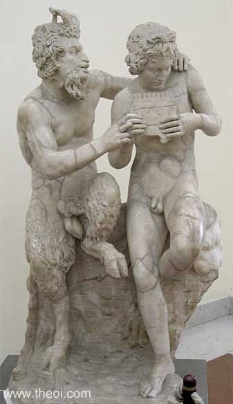 Pan and Daphnis | Greco-Roman marble statue | Naples National Archaeological Museum