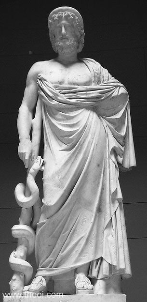 Asclepius | Greco-Roman marble statue | Altes Museum, Berlin