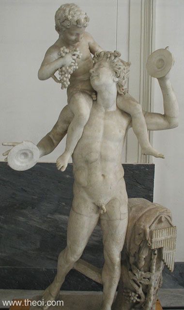 Silenus and the boy Dionysus | Greco-Roman marble statue | Naples National Archaeological Museum