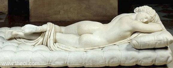 Hermaphrodite endormi | Greco-Roman marble statue from Baths of Diocletian C2nd A.D. | Musée du Louvre, Paris
