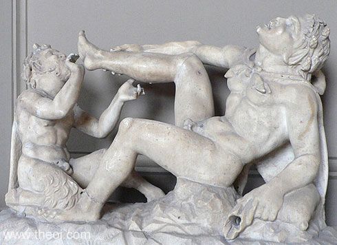 Pan & Satyr | Greco-Roman statue