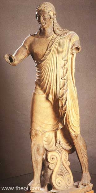 Apollo of Veii | Greek marble statue from Temple of Apollo at Veii C6th B.C. | National Etruscan Museum, Rome