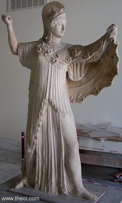 Pallas Athena | Greco-Roman marble statue from Herculaneum C1st A.D. | Naples National Archaeological Museum