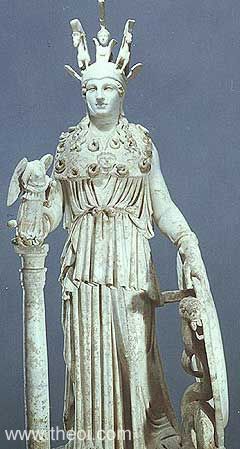 Varvakeion Athena Parthenos | Greco-Roman marble statue from Varvakeion C2nd A.D. | National Archaeological Museum, Athens