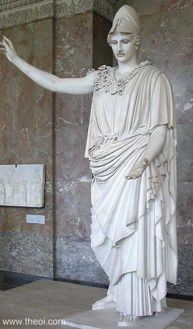 Athena Pallas Velletri | Greco-Roman marble statue from Villa Velletri C1st A.D. | Musée du Louvre, Paris