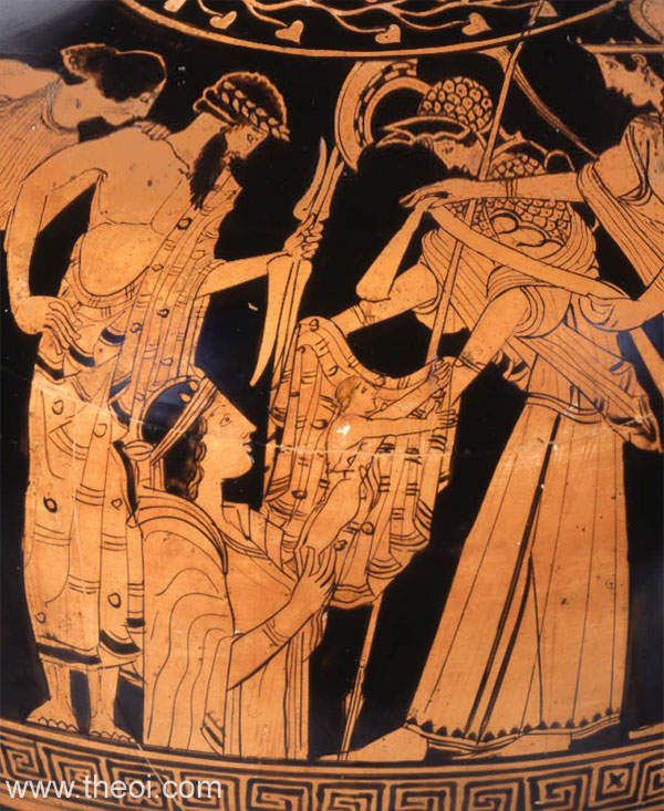 Birth of Erichthonius | Attic red figure vase painting