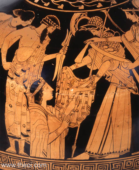 Gaea, birth of Erichthonius and Athena | Athenian red-figure hydria C5th B.C. | British Museum, London
