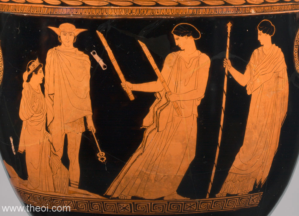 Return of Persephone | Attic red figure vase painting