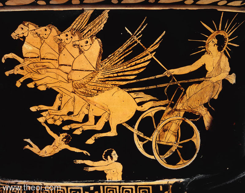 Helius the Sun and the star-gods | Athenian red-figure krater C5th B.C. | British Museum, London