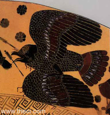 Caucasian Eagle | Attic black figure vase painting