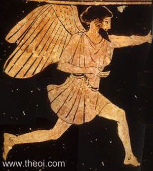 Boreas | Athenian red-figure lekythos C5th B.C. | Yale University Art Gallery, New Haven