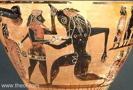 Image | Boeotian black figure vase painting