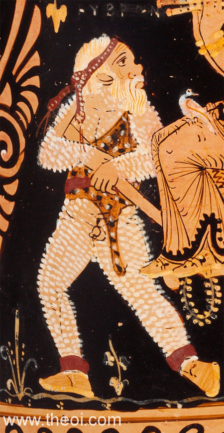 Silenus | Paestan red figure vase painting