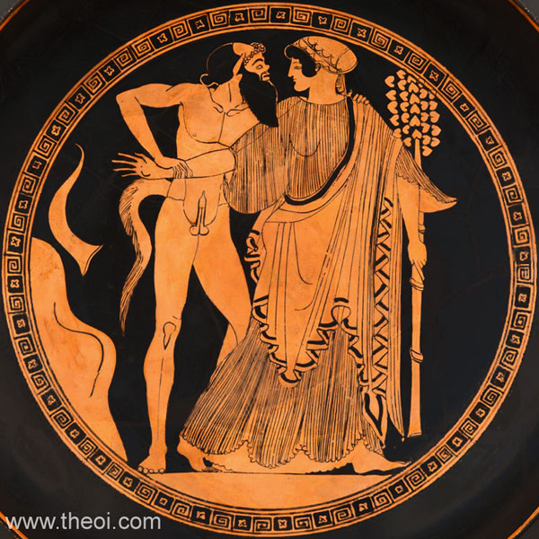 Satyr and Maenad | Athenian red-figure kylix C5th B.C. | Harvard Art Museums, Cambridge