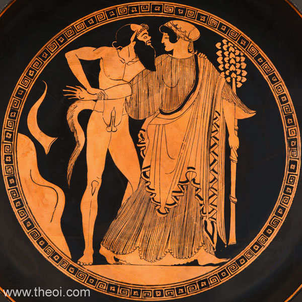 Satyr and Maenad | Athenian red-figure kylix C5th B.C. | Harvard Art Museums, Cambridge