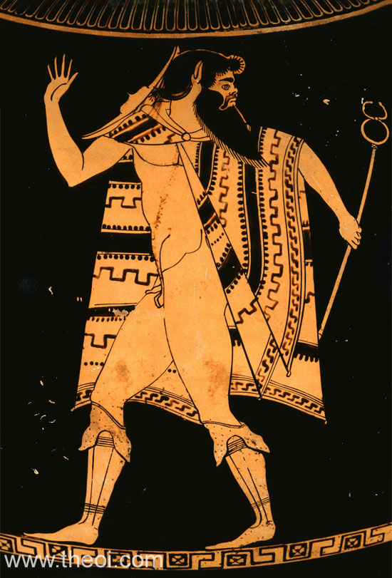 Satyr herald | Athenian red-figure psykter C5th B.C. | British Museum, London