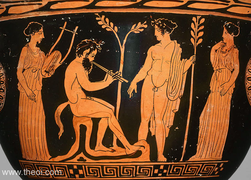 Apollo, Marsyas and the Muses | Athenian red-figure bell krater C5th B.C. | British Museum, London