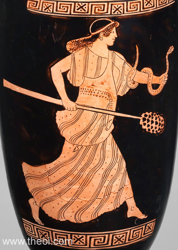 Maenad nymph | Athenian red-figure lekythos C5th B.C. | Metropolitan Museum of Art, New York
