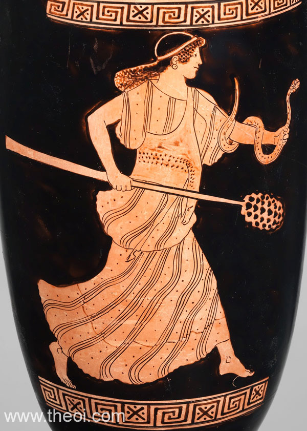 Maenad Nymph | Attic red figure vase painting