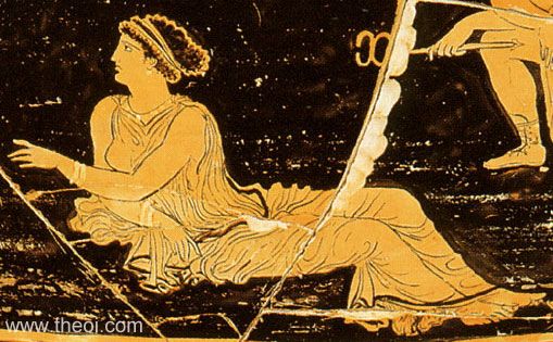 Nysiad Nymph | Apulian red figure vase painting