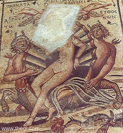Birth of Aphrodite and the Ichthyocentaurs | Greco-Roman mosaic from Zeugma C1st-2nd A.D. | Gaziantep Museum of Archaeology