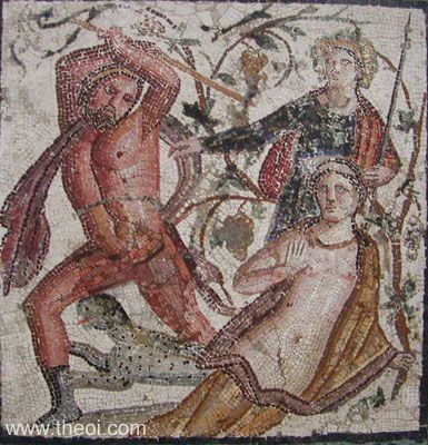 Lycurgus, Ambrosia & Dionysus | Greco-Roman mosaic