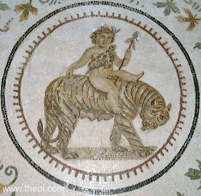 Infant Dionysus & Tiger | Greco-Roman mosaic