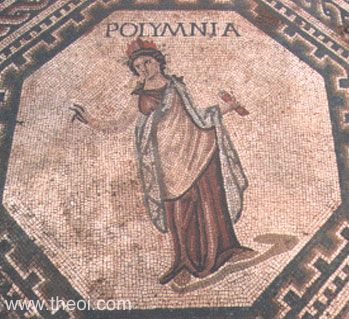 Muse Polymnia | Greco-Roman mosaic from Vichten C3rd A.D. | National Museum of History and Art, Luxembourg City