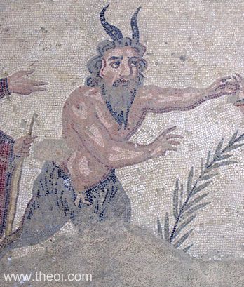 Pan | Greco-Roman mosaic C4th A.D. | Villa Romana del Casale, Piazza Amerina