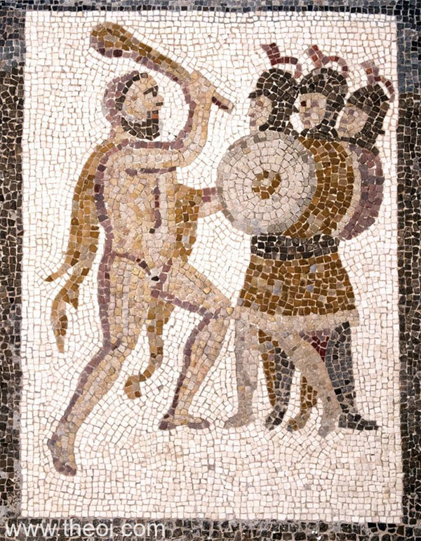 Heracles & Geryon | Greco-Roman mosaic