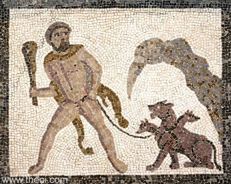 Heracles & Cerberus | Greco-Roman mosaic