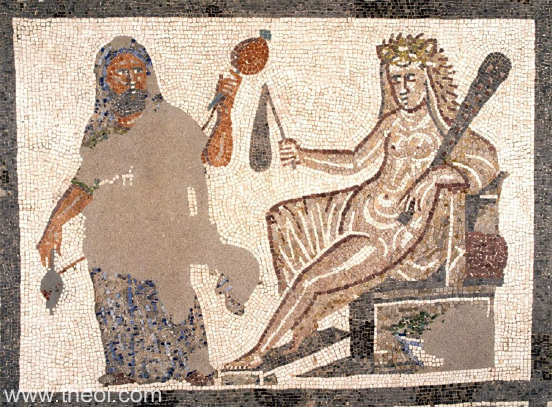 Heracles & Omphale | Greco-Roman mosaic