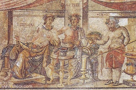 Opora, Agros & Oinos | Greco-Roman mosaic